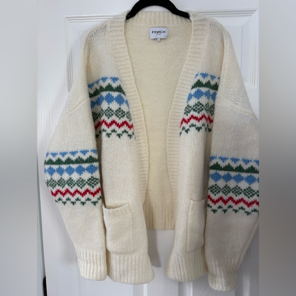 FRNCH Fairisle Cardigan Sweater - Picture 5 of 7